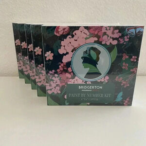 (5) Bridgerton Shondaland Netflix Acrylic Paint By Numbers Kit 6x6 Canvas *Pics